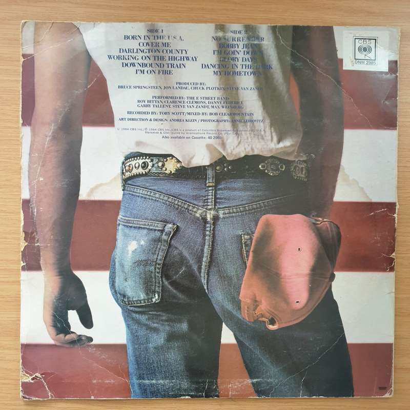 Bruce Springsteen  Born in The USA  Vinyl LP Record - Very-Good- Quality (VG-) (minus)