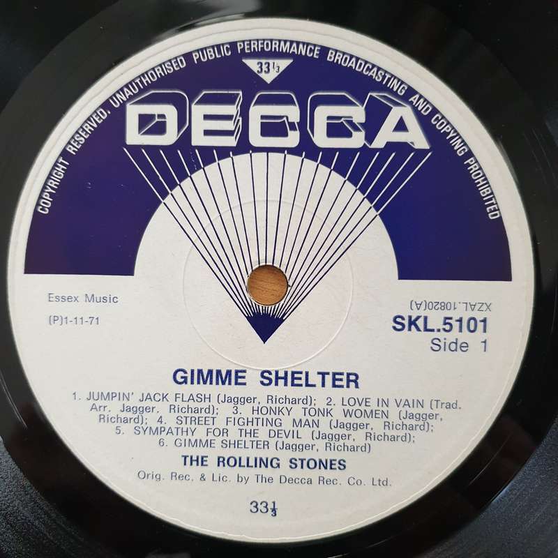 The Rolling Stones  Gimme Shelter - Vinyl LP Record - Good+ Quality (G+) (gplus)