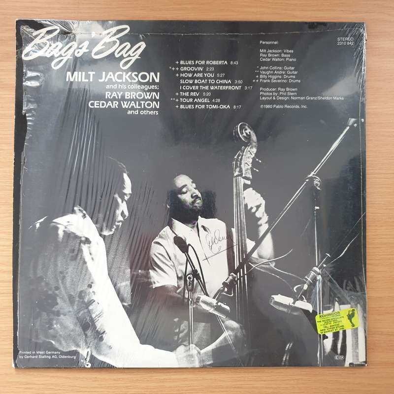 Milt Jackson  Bags' Bag - Vinyl LP Record - Very-Good+ Quality (VG+) (verygoodplus)