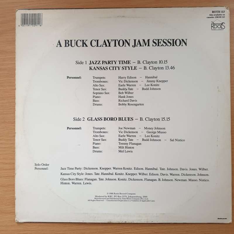 Session Jam  A Buck Clayton Jam Session Jam - Vinyl LP Record - Very-Good Quality (VG) (vgood)
