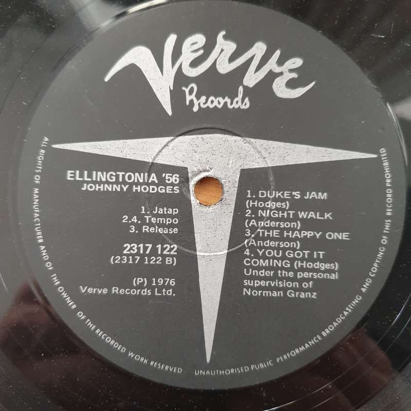 Ellingtonia '56 - Johnny Hodges  Ellingtonia '56 - Vinyl LP Record - Good+ Quality (G+) (gplus)