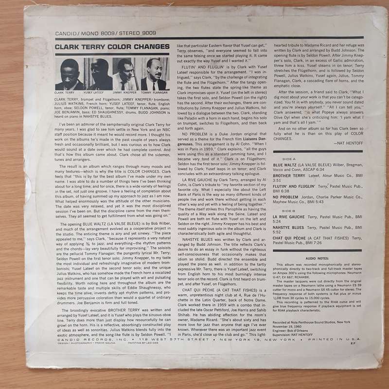 Clark Terry  Color Changes - Vinyl LP Record - Very-Good Quality (VG) (vgood)