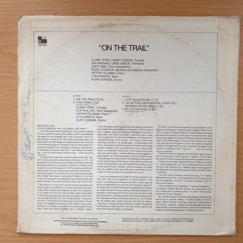 On The Trail  Zoot Sims - Flip Phillips - Urbie Green - Clark Terry - Harry Edison - Victor Fe...