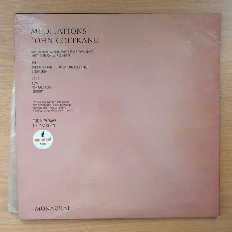 John Coltrane - Meditations - Vinyl LP Record - Very-Good+ Quality (VG+) (verygoodplus)