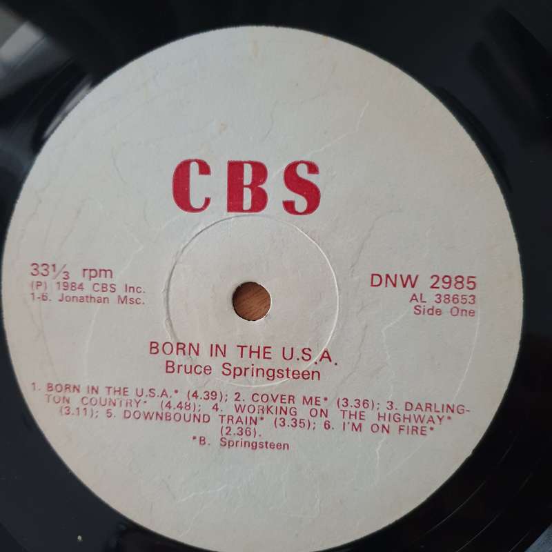 Bruce Springsteen  Born In The U.S.A (Rhodesia/Zimbabwe) - Vinyl LP Record - Very-Good Quality...