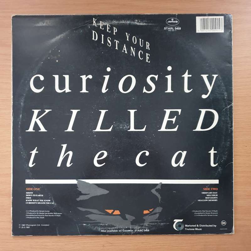 Curiosity Killed The Cat  Keep Your Distance - Vinyl LP Record - Very-Good+ Quality (VG+)
