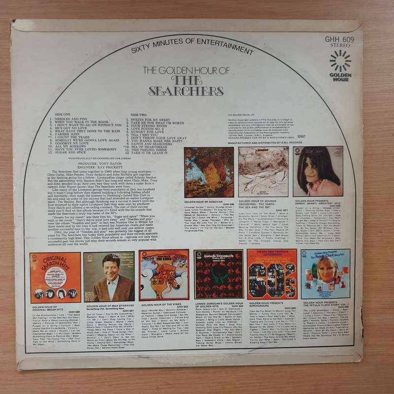 The Searchers - Golden Hour Of The Searchers - Vinyl LP Record - Very-Good+ Quality (VG+) (verygo...