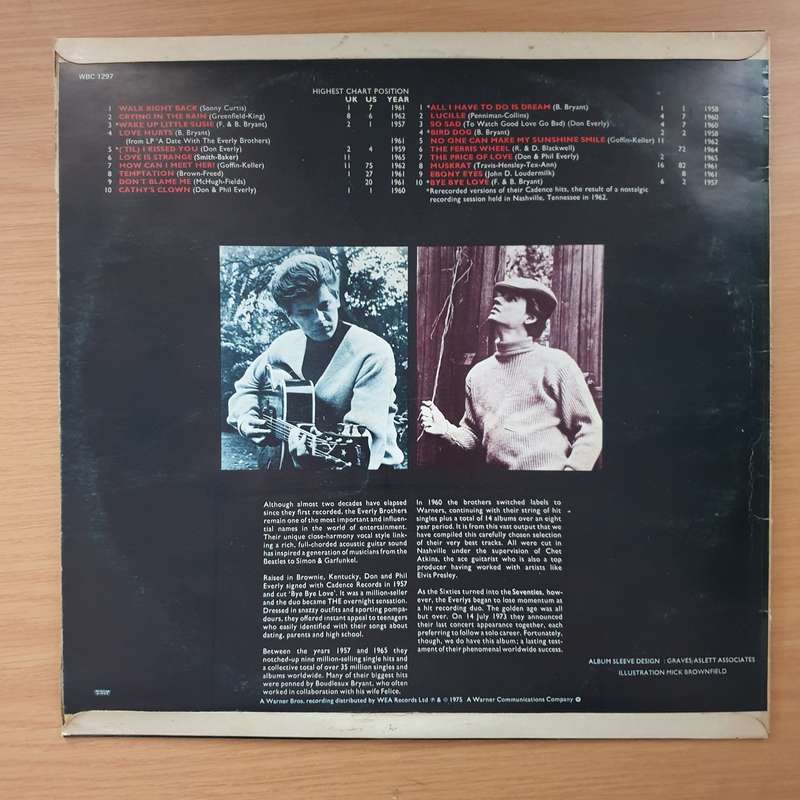 The Everly Brothers  Walk Right Back With The Everlys (20 Golden Hits) - Vinyl LP Record - Ver...