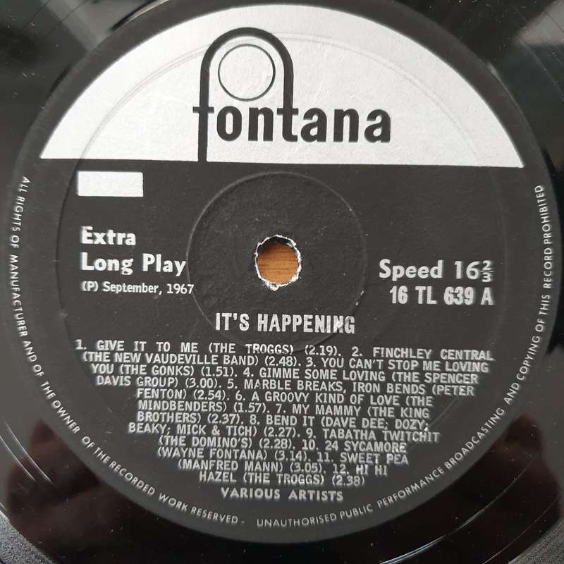 It's Happening - Various Artists (incl South African) (Very Rare) -16 & 2/3 RPM - Vinyl LP Record...