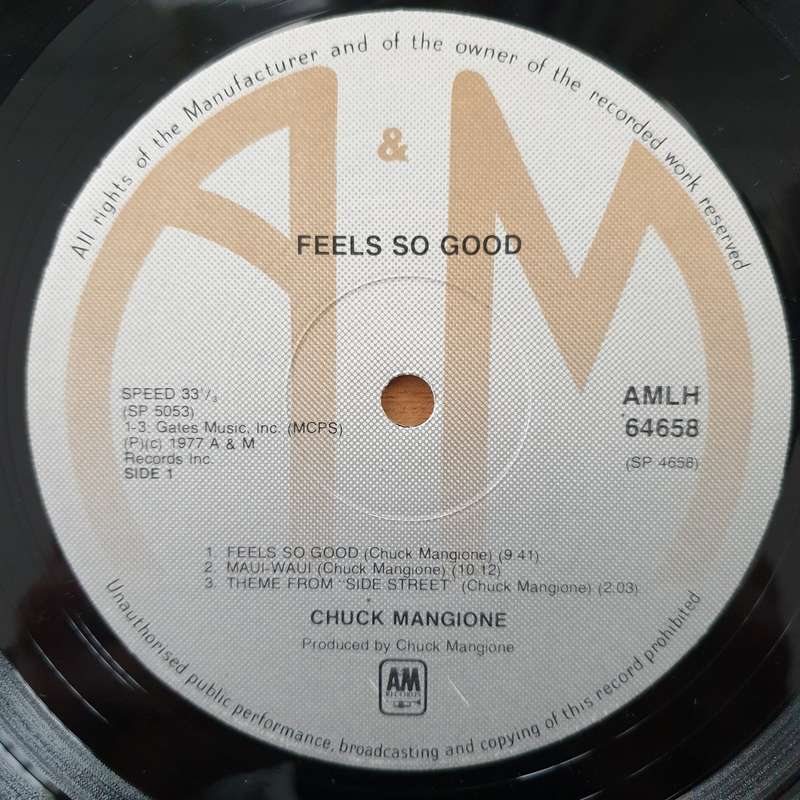 Chuck Mangione  Feels So Good - Vinyl LP Record - Very-Good+ Quality (VG+) (verygoodplus)