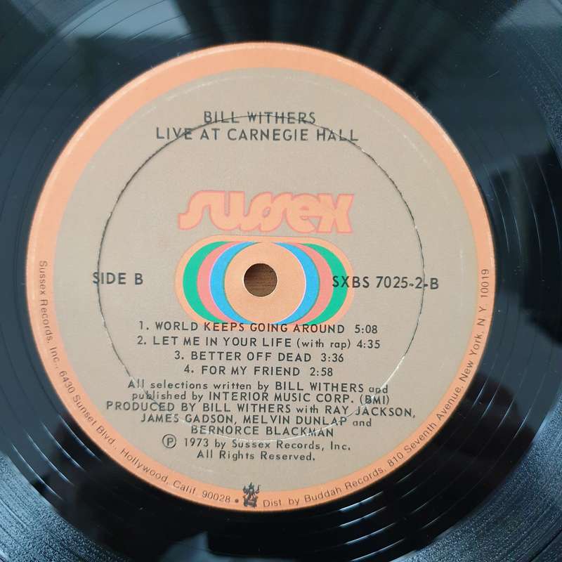 Bill Withers  Bill Withers Live At Carnegie Hall - Double Vinyl LP Record - Very-Good+ Quality...