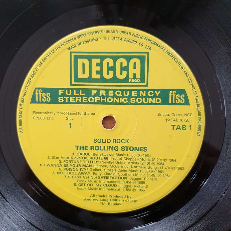 The Rolling Stones  Solid Rock (UK Pressing) - Vinyl LP Record - Very-Good- Quality (VG-) (minus)