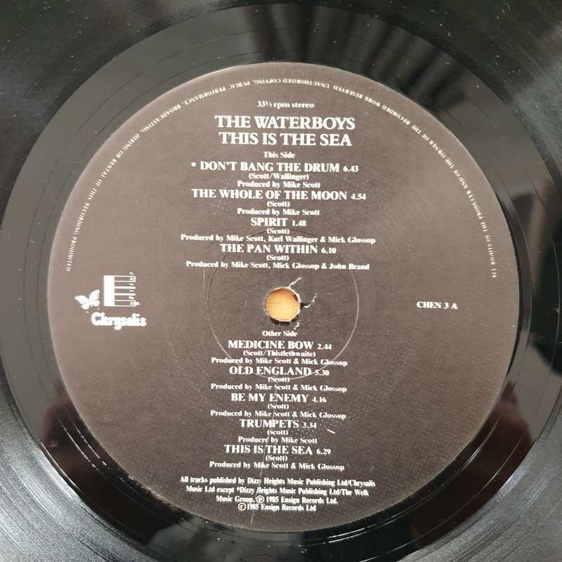 The Waterboys  This Is The Sea (with Lyrics inner) - Vinyl LP Record - Very-Good+ Quality (VG+...