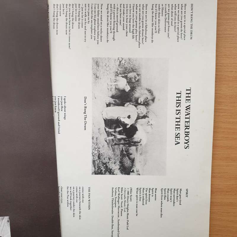 The Waterboys  This Is The Sea (with Lyrics inner) - Vinyl LP Record - Very-Good+ Quality (VG+...