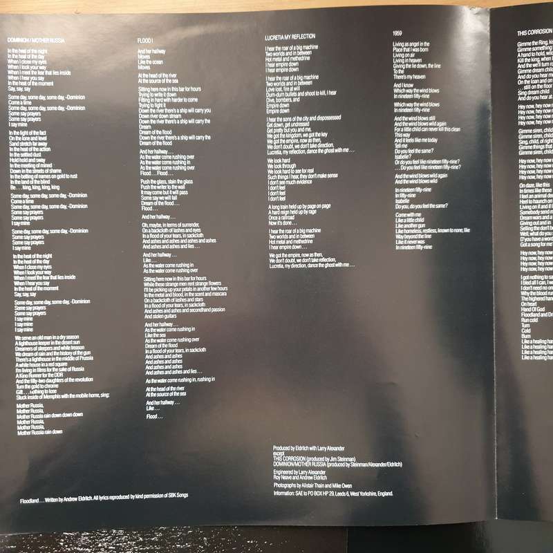 The Sisters Of Mercy  Floodland (Import)  (with lyrics sheet) - Vinyl LP Record - Very-Good+ Q...