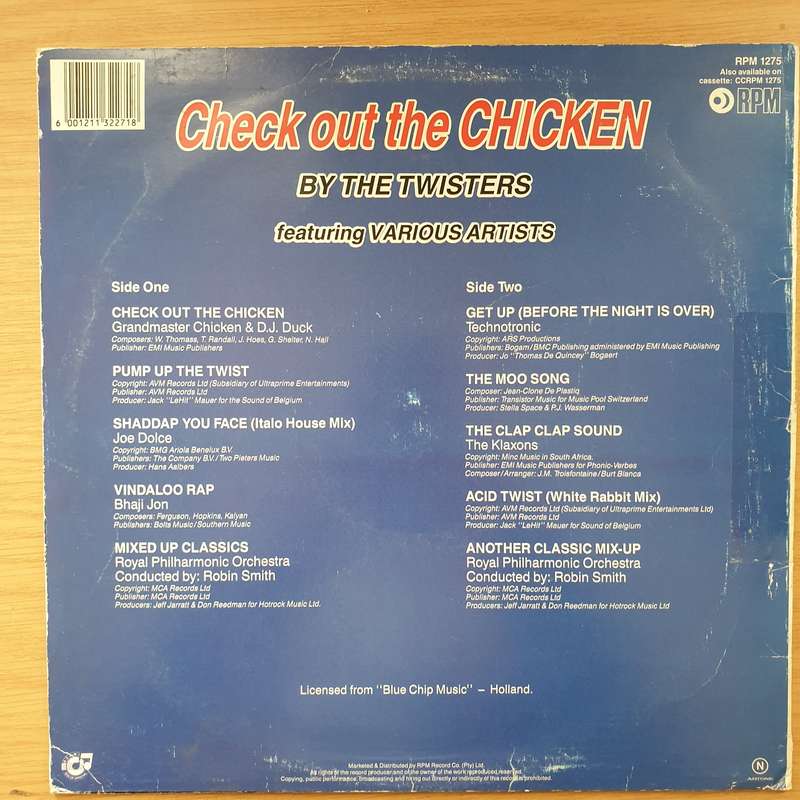 The Twisters - Check Out The Chicken - Vinyl LP Record - Very-Good Quality (VG)  (verry)