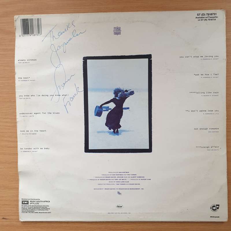Tina Turner  Foreign Affair (with lyrics inner) - Vinyl LP Record - Very-Good- Quality (VG-...