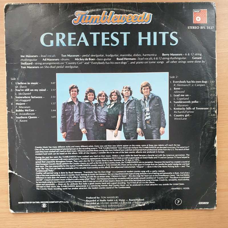 Tumbleweeds  Tumbleweeds - Vinyl LP Record - Very-Good Quality (VG)  (verry)
