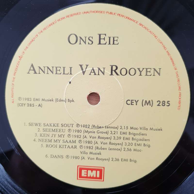 Anneli Van Rooyen - Ons Eie Anneli - Grootste Treffers - Vinyl LP Record - Very-Good+ Quality (VG...