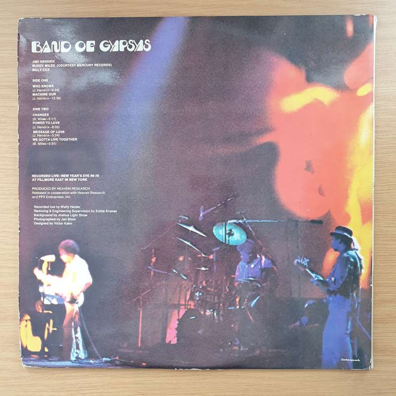 Jimi Hendrix  Band Of Gypsys - Vinyl LP Record - Very-Good+ Quality (VG+) (verygoodplus)