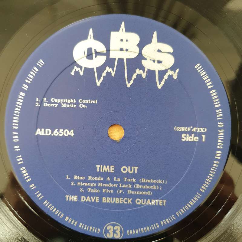 The Dave Brubeck Quartet  Time Out - Vinyl Record - Opened  - Very-Good+ Quality (VG+) (ver...