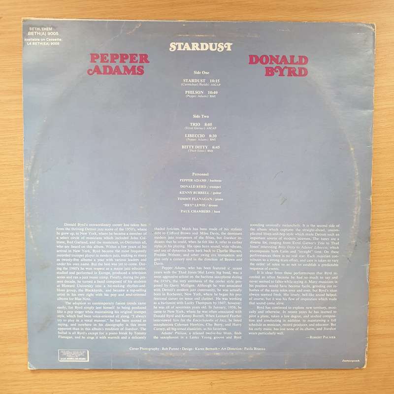 Pepper Adams, Donald Byrd  Stardust - The Bethlehem Years - Vinyl LP Record - Very-Good+ Quali...
