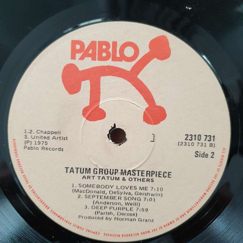 Art Tatum, Lionel Hampton & Buddy Rich  The Tatum Group Masterpieces - Vinyl LP  Record - V...