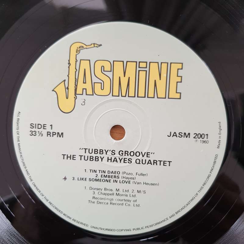 Tubby Hayes Quartet  Tubby's Groove -  Vinyl LP Record - Very-Good+ Quality (VG+)