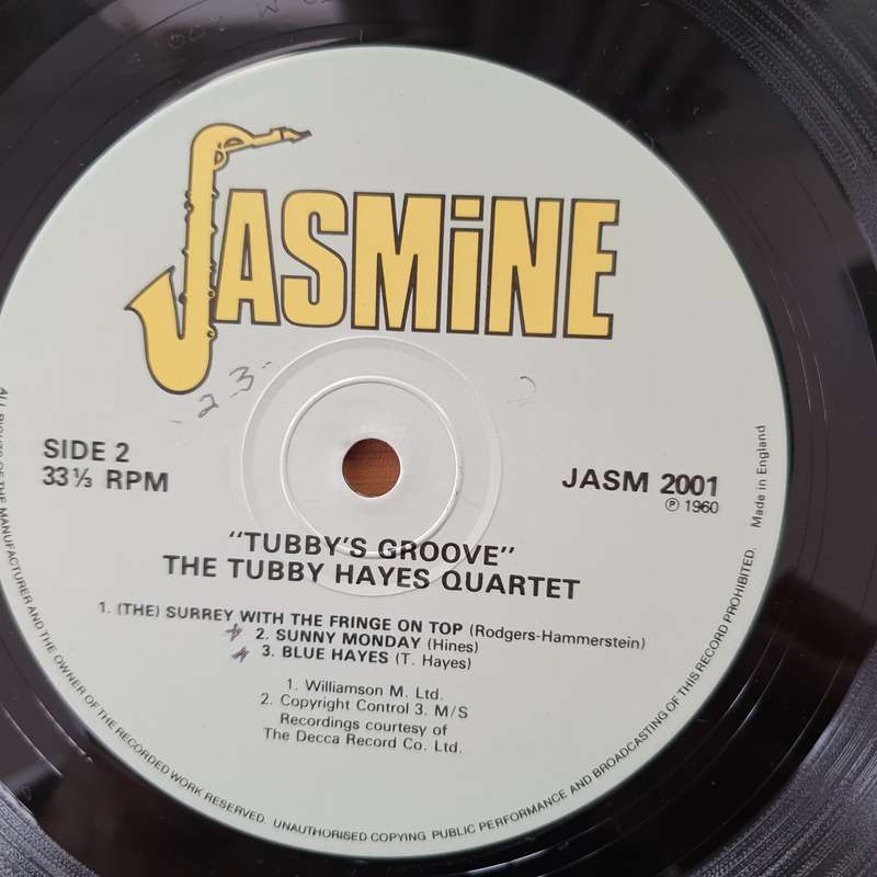 Tubby Hayes Quartet  Tubby's Groove -  Vinyl LP Record - Very-Good+ Quality (VG+)