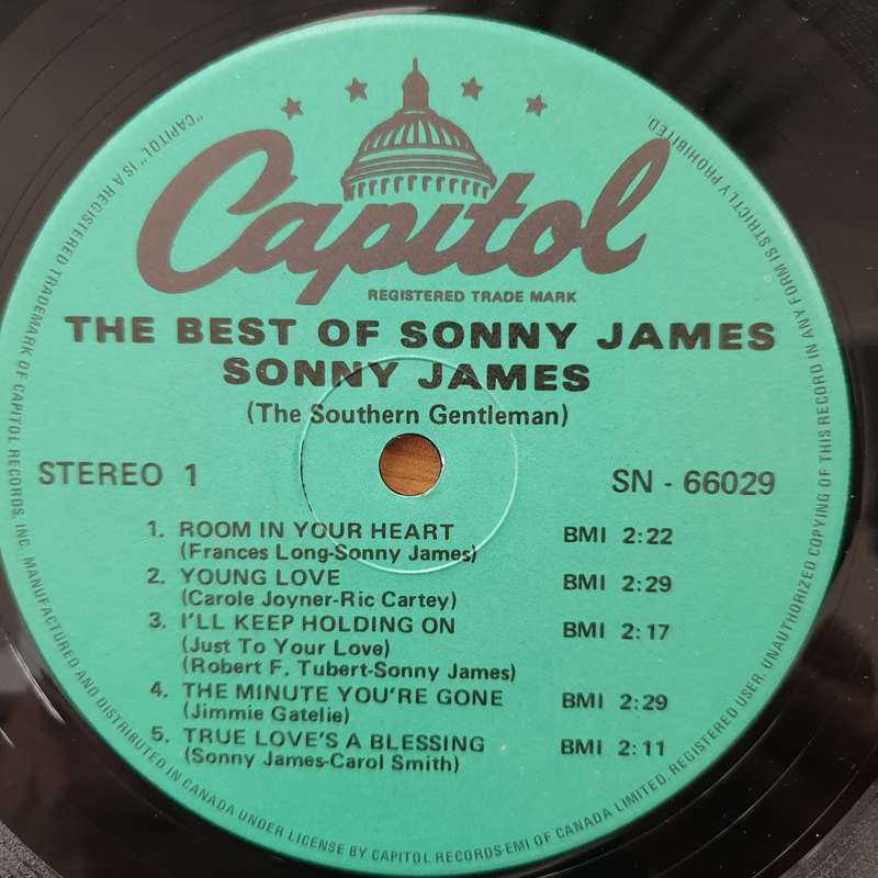 Sonny James  The Best Of Sonny James -  Vinyl LP Record - Very-Good+ Quality (VG+)