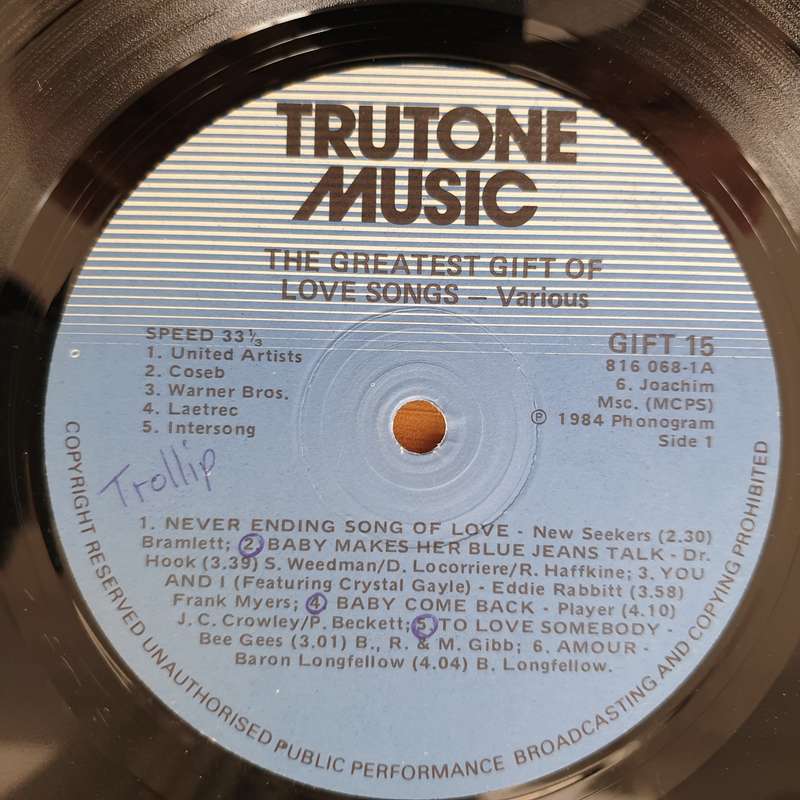 The Greatest Gift of Love Songs -  Double Vinyl LP Record - Very-Good+ Quality (VG+)