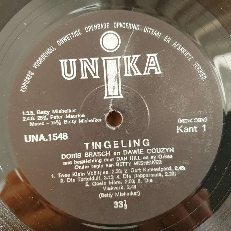 Tingeling - Doris Brasch & Dawie Couzyn  Betty Misheiker Liedjies (Very Rare) - Vinyl LP Recor...