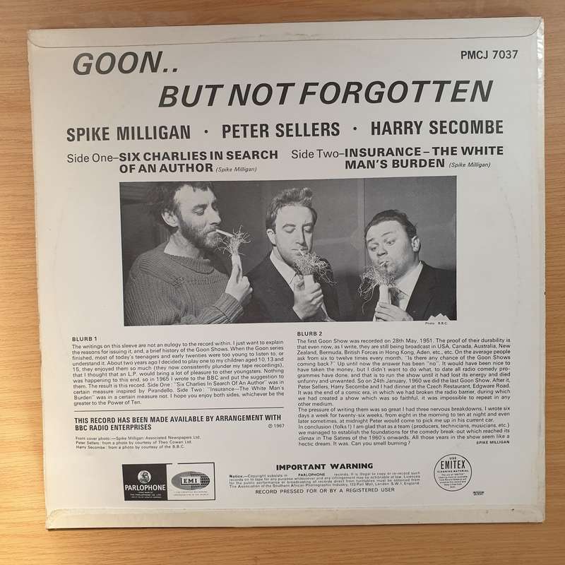 Goon but Not Forgotten - Vinyl LP Record - Very-Good Quality (VG)
