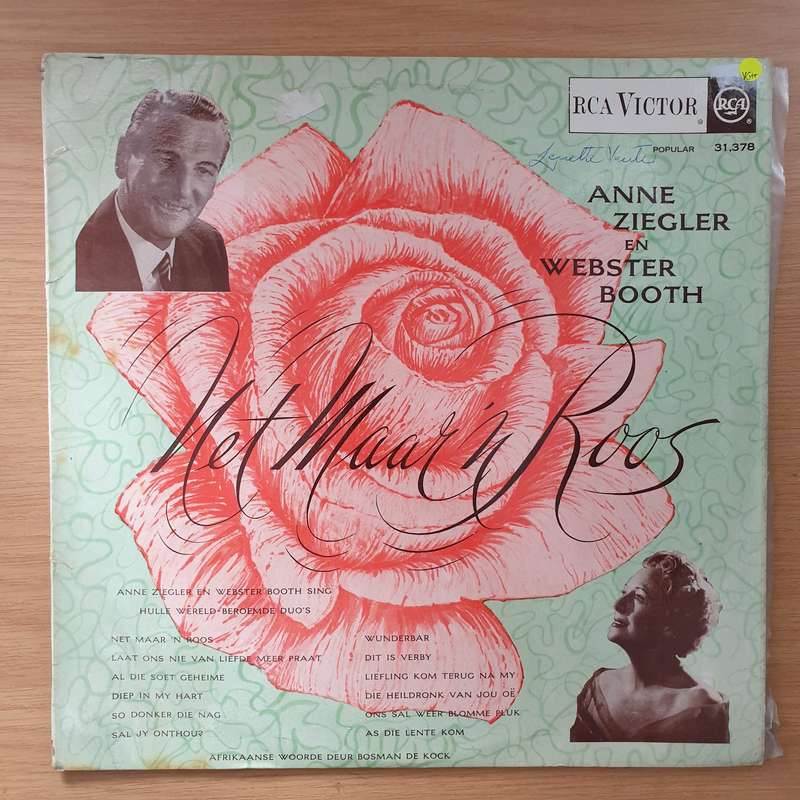 Anne Ziegler & Webster Booth - Net Maar 'n Roos - Vinyl LP Record - Very-Good+ Quality (VG+) (ver...