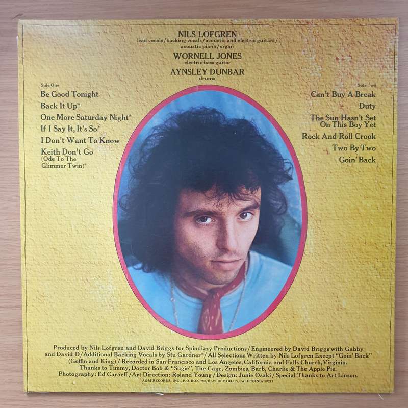 Nils Lofgren  Nils Lofgren - Vinyl LP Record - Very-Good+ Quality (VG+)