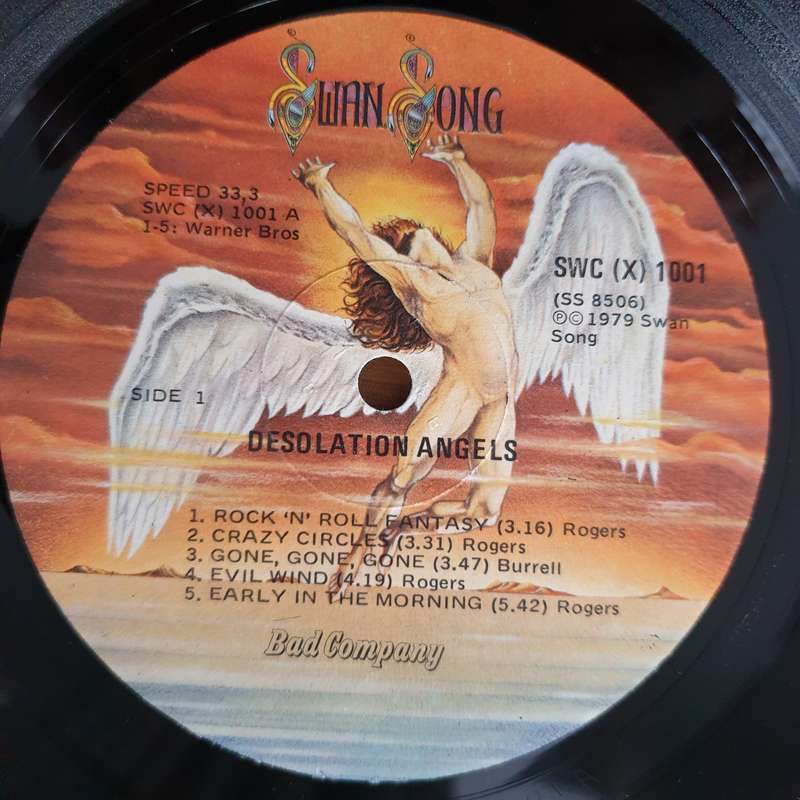 Bad Company - Desolation Angels  - Vinyl LP Record - Very-Good+ Quality (VG+)