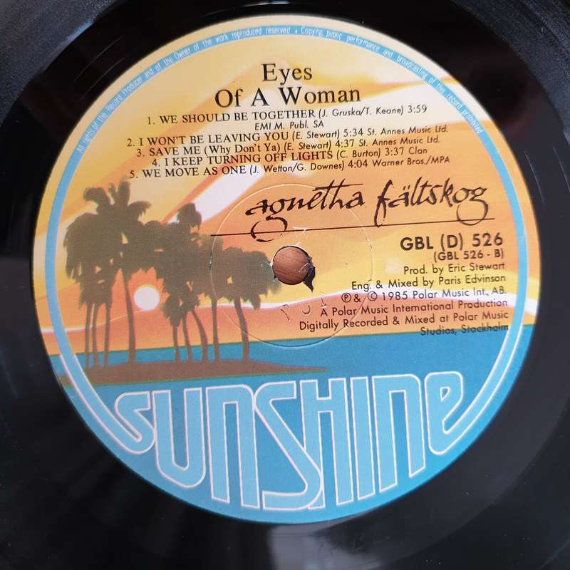 Agnetha Faltskog  Eyes of a Woman  -  Vinyl LP Record - Very-Good+ Quality (VG+)