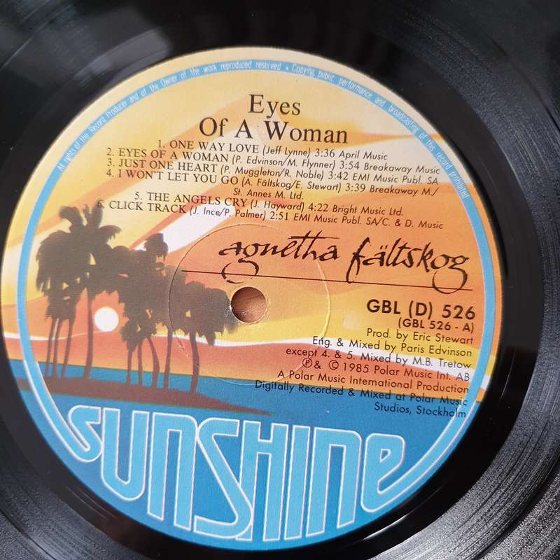 Agnetha Faltskog  Eyes of a Woman  -  Vinyl LP Record - Very-Good+ Quality (VG+)