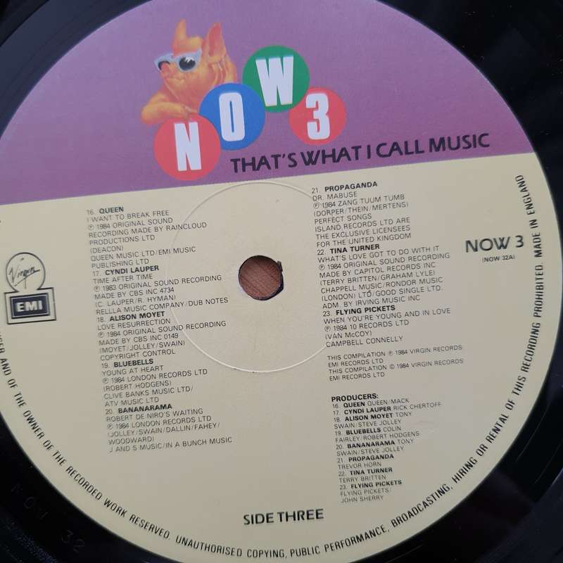 Now Thats What I Call Music Vol 3 - Vinyl LP Record  - Good Quality (G) (goood)