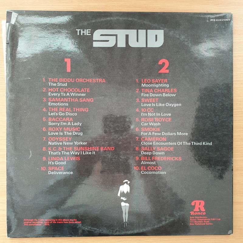 The Stud - 20 Smash Hits from The Original Movie Soundtrack  - Vinyl LP Record - Very-Good Qualit...