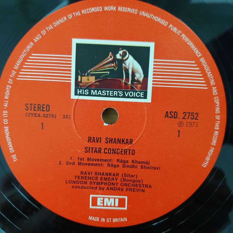 Ravi Shankar, André Previn, London Symphony Orchestra  Concerto For Sitar & Orchestra (UK Pre...