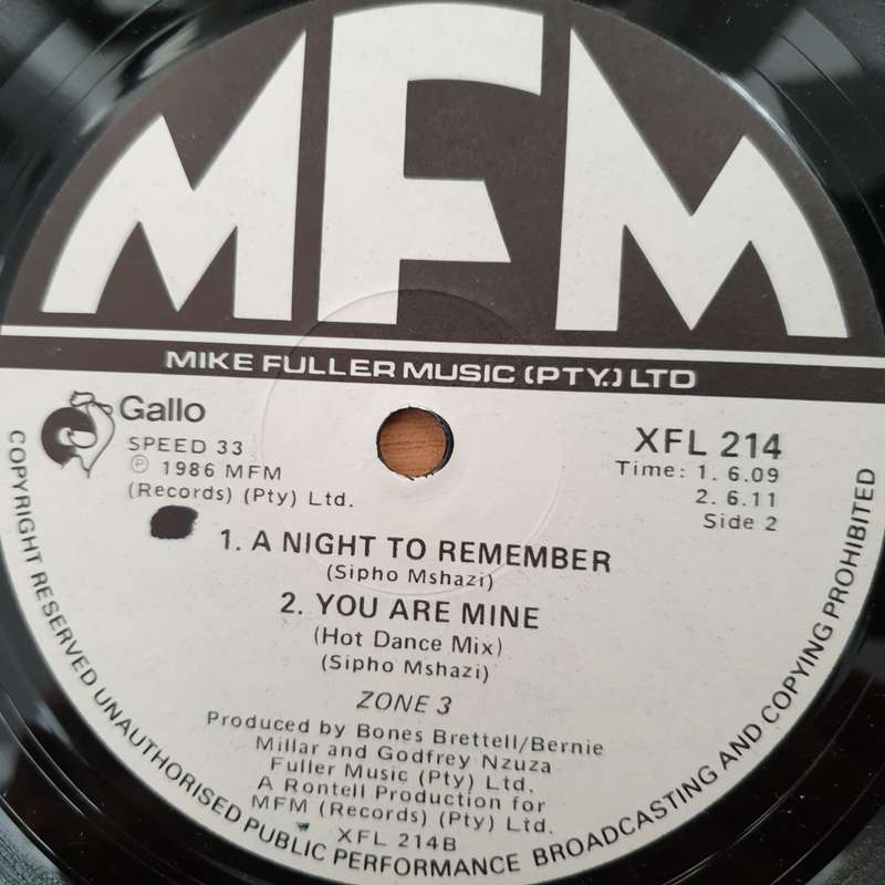 Zone 3  You Are Mine ( Hoi Chacklas ) / A Night To Remember - Vinyl LP Record - Very-Good+ ...