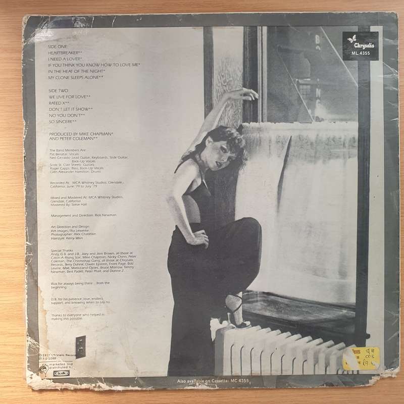Pat Benatar  In The Heat Of The Night - Vinyl LP Record (VG-)