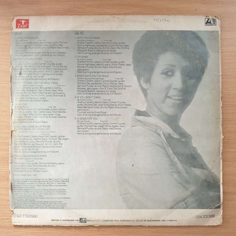 Aretha Franklin  Let Me In Your Life  - Vinyl LP Record - Very-Good+ Quality (VG+) (verygoodplus)