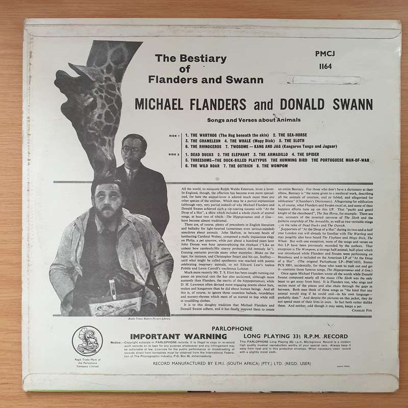The Bestiary Of Flanders And Swann  - Michael Flanders And Donald Swann  Vinyl LP Record - Ver...