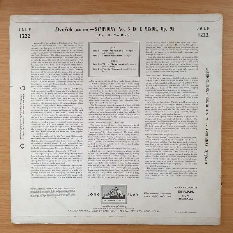 Dvorak - New World Symphony - Toscanini - N.B.C Symphony Orchestra Vinyl LP Record - Very-Good...