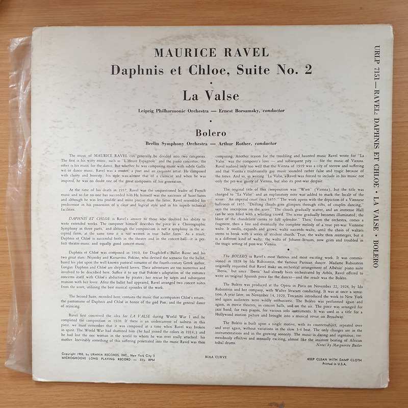 Ravel - Bolero - Berlin Symphony Orchestra   Vinyl LP Record - Very-Good+ Quality (VG+) (veryg...