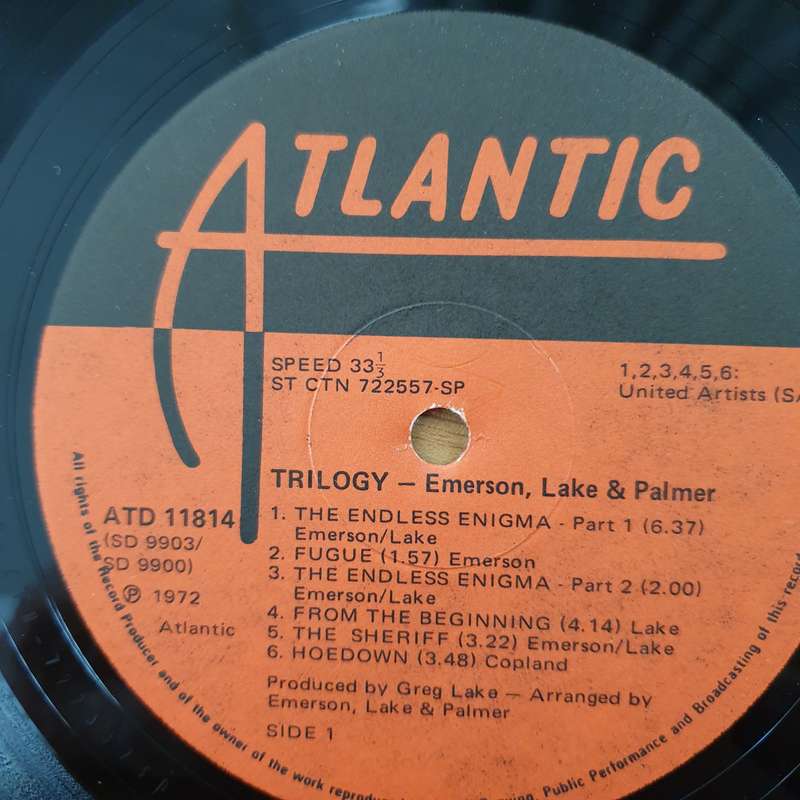Emerson, Lake & Palmer  Trilogy / Tarkus  Vinyl LP Record  (VG+)
