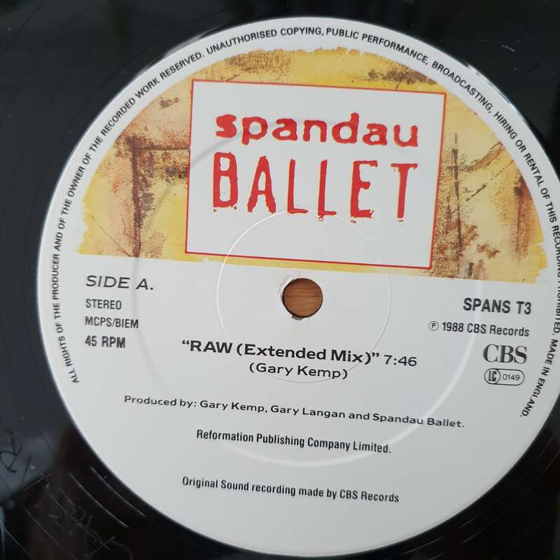 Spandau Ballet  Raw   Vinyl LP Record - Very-Good+ Quality (VG+) (verygoodplus)