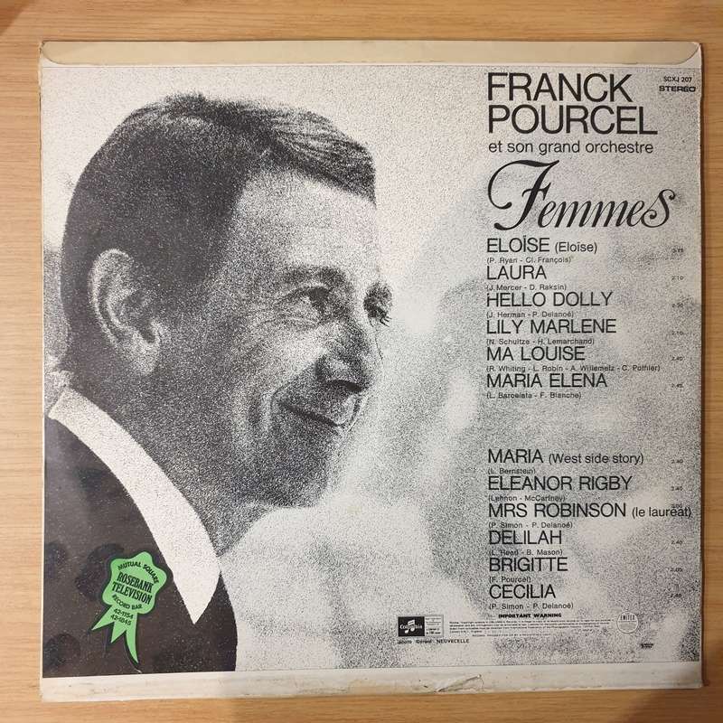 Franck Pourcel  Femmes  Vinyl LP Record - Very-Good+ Quality (VG+) (verygoodplus)